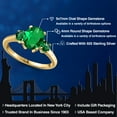 thumbnail image 2 of Gem Stone King 18K Yellow Gold Plated Silver Green Nano Emerald Engagement Ring for Women | 2.10 Cttw | Oval 9X7MM | Gemstone May Birthstone | Size 8, 2 of 6