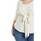 thumbnail image 4 of Blusa con moño Roman Fashion / Tallas Extras, 1832 (Arena líneas) beige 42, 4 of 6
