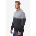 thumbnail image 3 of KingSize Men's Big & Tall Quarter Zip Mock Neck Lightweight Sweater, 3 of 5