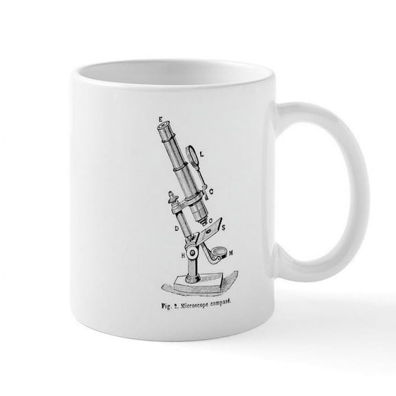CafePress - Geek Gifts Microscope Mugs - 11 oz Ceramic Mug - Novelty Coffee Tea Cup