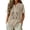 Beige, variant on JULMCOMO Cotton Linen Shirts for Women Floral Embroidery Henley Short Sleeve Loose Vintage Blouses Comfy Casual Shirts Gold 2XL