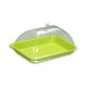 thumbnail image 4 of Tapa para pastel, plato para servir, tapa para postres, plato transparente para postres Verde, 4 of 9