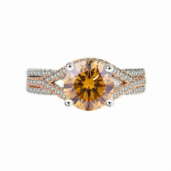 Real 2CT White Moissanite Wedding Engagement Ring 925 Sterling Silver Jewelry Gift-Size 5