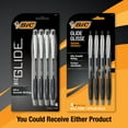 thumbnail image 4 of BIC Glide Retractable Ballpoint Black Pens, Medium Point, 1.0 mm, Black Ink Ball Pens, Pack of 4, 4 of 11