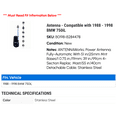 thumbnail image 2 of Antenna - Compatible with 1988 - 1998 BMW 750iL 1989 1990 1991 1992 1993 1994 1995 1996 1997, 2 of 2