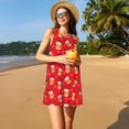 thumbnail image 3 of Fotbe Christmas Hat beer Vestido de Verano sin Mangas para Mujer – Vestido Midi Línea A, Estilo Camiseta Floral, Vestido Playero Casual y Fluido, 3 of 7