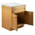 thumbnail image 5 of Design House Brookings 25" x 22" Assembled Shaker 2-Door Bathroom Vanity with Cultured Marble 4" Centerset Solid White Top, Modern Birch/White, 5 of 21