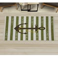 thumbnail image 1 of Striped Decorative Rug, Ship Anchor Chain Marine Life Inspired Lines Background Ocean Sailing, Quality Carpet for Bedroom Dorm and Living Room, 6 Sizes, Olive Green, by Ambesonne, 1 of 1