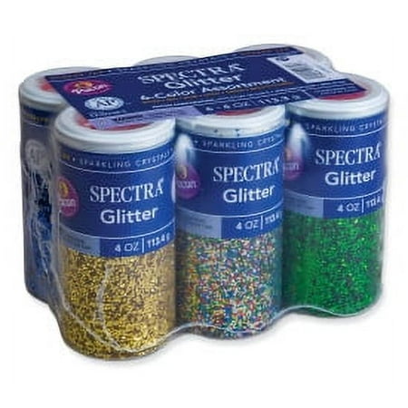 UPC: 0029444913707 | Spectra Glitter Sparkling Crystals 6 Assorted Color Jars 4 Oz.