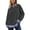 Dark Gray, variant on Women's Collared Sweatshirt, Long Sleeve Two Piece Layered Look Pullover Top, Relaxed Fit Casual Shirt Style