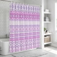 thumbnail image 5 of Purple Pink Boho Shower Curtain Set - Extra Long 72" x 96" Washable Bathtub Curtain with 12 Hooks, Vintage Ethnic Tribe Abstract Art Waterproof Fabric Stall Shower Curtains for Bathroom Décor, 5 of 6