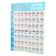 thumbnail image 2 of Póster de acordes de guitarra, 56 piezas, papel estucado codificado por colores, guía de referencia educativa para ukelele, 2 of 14