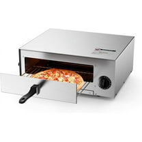KOTEK Pizza Oven Countertop, 1450W Stainless Steel Electric Pizza Baker Oven with Insulated Handle & Removable Crumb Tray, Auto Shut-Off Timer,  Pizza Maker for Kitchen Restaurant Home