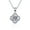 Silver, variant on 925 Sterling Silver Dainty Ginkgo Biloba Shape With 1CT Cubic Zirconia Necklace Symbol of Peace and Hope, Gift for Women Wife Mom