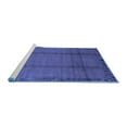 thumbnail image 2 of Ahgly Company Machine Washable Indoor Round Abstract Blue Modern Area Rugs, 6' Round, 2 of 4