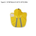 thumbnail image 3 of Greeniant Chubasquero de rayas reflectantes, impermeable, ligero, transpirable, pequeño, mediano, lavable, ropa impermeable, abrigo Ropa para mascotas amarillo 26, 3 of 6