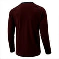 thumbnail image 3 of VJATTWR Men's T-Shirts Solid Color Crewneck Long Sleeve T-Shirts Homewear Pajamas Tops Black L, 3 of 5