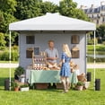 thumbnail image 2 of Costway Pop up Canopy Tent with Sidewall, 6 Pockets, Instant Setup Commercial Gazebo White, 2 of 10