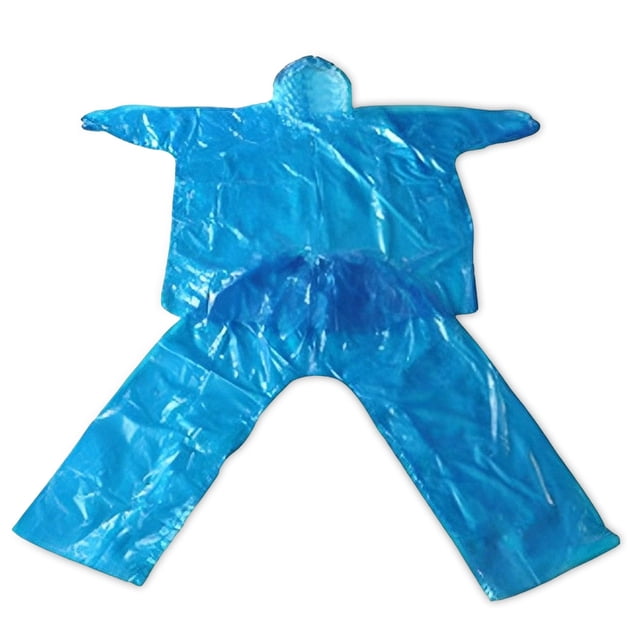 Naiovety Chubasquero de una sola pieza, pantalones impermeables, ropa de lluvia PE para viajes al aire libre para adultos, mujeres, hombres, Color Type3 NO3 Naiovety HA007210-00