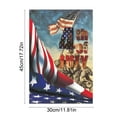thumbnail image 3 of Kumdkd Patriotic Stars and Stripes Eagle Garden Flag 12x18 Inch Double Sided Outside, USA 4th of July Memorial Day Independence Day Watercolor Yard Outdoor Decoration, 3 of 6