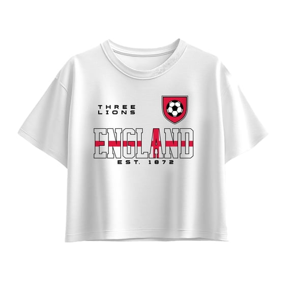 Instant Message - England Soccer Jersey - Youth Girls Boxy T-Shirt