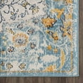 thumbnail image 3 of Hauteloom Tigris Collection Pasha Oriental Farmhouse Living Room Bedroom Area Rug - Vintage Distressed - Boho Chic Neutral Medallion Pattern - Off White, Blue, Orange - 3'11" x 5'7", 3 of 11