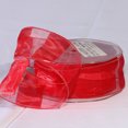 thumbnail image 2 of The Ribbon People Red Modern Striped Pattern Organza Wired Craft Ribbon 1.5" X 54 Yards, 2 of 2