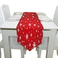 thumbnail image 2 of EREHome Merry Christmas Snowflake Red Table Runner Decoration Kitchen Table Runners for Home Coffee Kitchen Dining Table 13x70 inches, 2 of 4