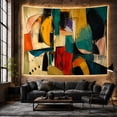 thumbnail image 6 of Abstract Geometric Composition in Bold Colors, Energetic Mid-Century Modern Art for Art Lovers, Abstract Wall Art, Housewarming Gift Tapestry Wall Hanging for Living Room, Home Office, 6 of 7
