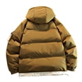 thumbnail image 4 of Men's Solid Color Hooded Zipper Multi-Pocket Cargo Thickened Long Sleeve Parka, 4 of 9