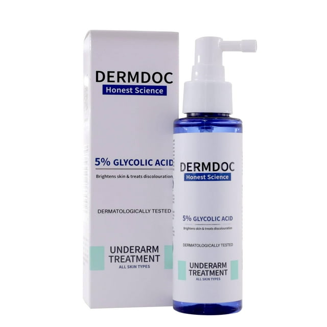 Spray astringente DermDoc de ácido glicólico al 5%, 100 ml, para axilas