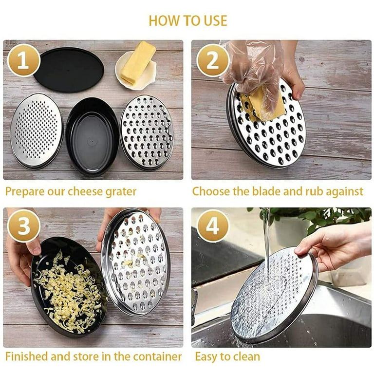 HCHUANG 4336014675 Cheese Grater With Airtight Storage Container