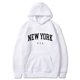thumbnail image 1 of Sudaderas con capucha de la ciudad de Estados Unidos de Nueva York para hombre y mujer, sudaderas con estampado de letras a la moda, 1 of 5