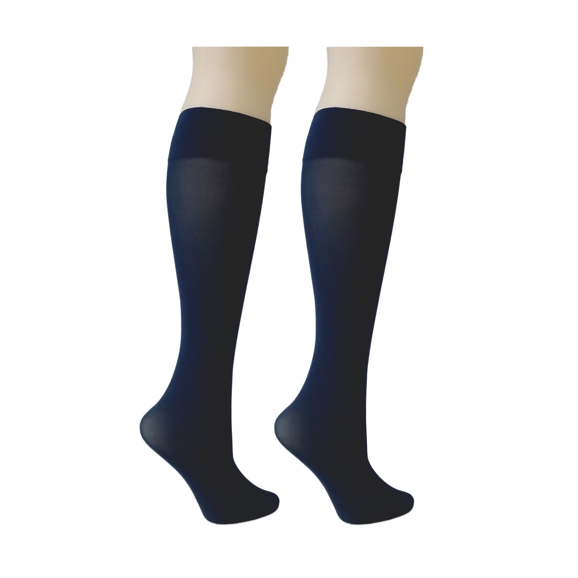 On The Go Women's Opaque Navy Trouser Knee High Socks, 1 pack