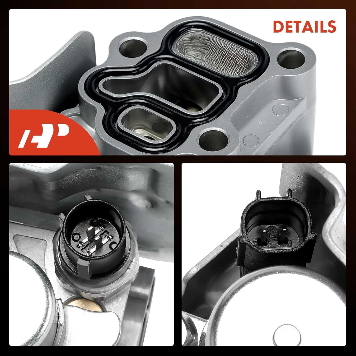 A-Premium Variable Valve Timing VVT Solenoid Compatible with Acura RSX 2002-2006 Honda Accord 2003-2007 Civic 2002-2005 CR-V 2002-2009 Element 2003-2011