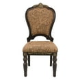 thumbnail image 2 of Traditional Dining Chairs Set of 6, Upholstered Seat and Back Wooden Cherry Finish with Gold Tipping, 2 of 2