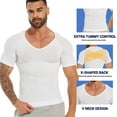 thumbnail image 3 of Mens Compression Shapewear Vest Slimming Undershirt Tank Top Tummy Control Chest Hide Gynecomastia Body Shaper, 3 of 5