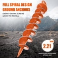 thumbnail image 2 of Anclajes de Tierra en Espiral para Cama Elástica, Paquete de 4, Naranja, 2 of 7