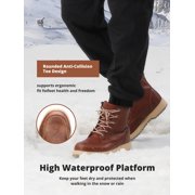 CAMEL Mens Hiking Snow Boots Mid Calf Winter Boots Waterproof Outdoor Boots