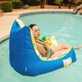 thumbnail image 6 of Big Joe Captain's Float No Inflation Needed Pool Lounger with Drink Holder, Paintbrush Yellow Double Sided Mesh, Quick Draining Fabric, 3 feet, 6 of 9
