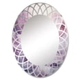 thumbnail image 2 of Designart "Pink Iceberg Polar Euphony I" Nautical & Beach Round Wall Mirror - Landscapes Oval Printed Decorative Oversized Mirror - Multiple Color Options, 2 of 4