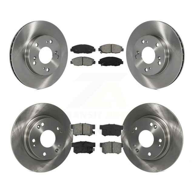Transit Auto Front Rear Disc Brake Rotors and Semi-Metallic Pads Kit for Car Honda Civic K8S-101161