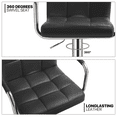 thumbnail image 6 of Magshion Set of 3 Bar Table and Chair Set, 23.5" Pub Table and Adjustable Bar Stools with Armrest for Dining Counter Pub, Black/Silver, 6 of 12