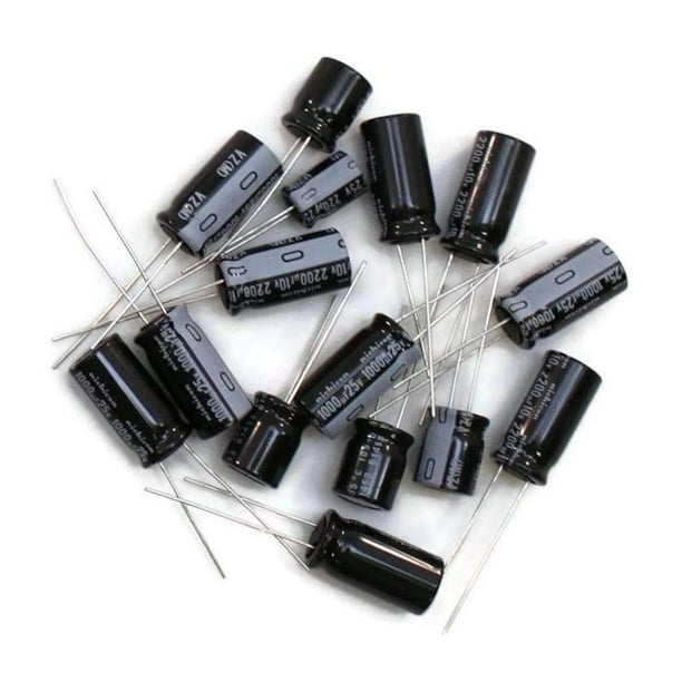 Piezas De Repuesto Del Kit De Reparación De Capacitor De Tv Lcd/Plasma Samsung (1000Uf 10V Y 1000Uf 25V Y 2200Uf 10V Y 220Uf 25V) ¡Con Mecha De Alambre De Soldadura Y Bomba Desoldadora! Condensadores
