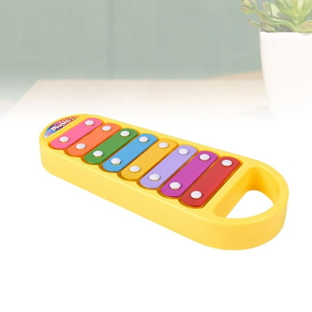EXHUMKY 1Pcs Cartoon Hand Knock Xylophone for Kids Percussion Instrument Educational Toy in Bright Colors 21x7.5x2in