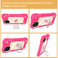 thumbnail image 5 of (2021) iPhone 13 Pro Case 6.1 Inch - TECH CIRCLE Heavy Duty Protection Shockproof Kickstand Case Silicone/Plastic Protective Rugged Cute Simple Cover with Ring Holder (E Rose), 5 of 6