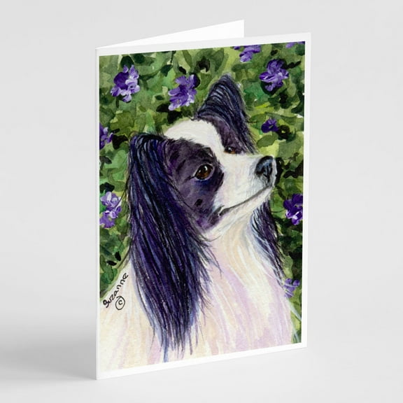 Papillon Greeting Cards and Envelopes Pack of 8