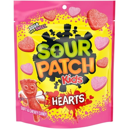 SOUR PATCH KIDS Soft & Chewy Valentines Day Candy Hearts, 10 oz