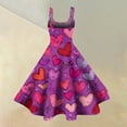 thumbnail image 3 of Fashion Valentine's Day Dress For Women Printed Off-Shoulder Sleeveless Dress Hot Pink XL, 3 of 4