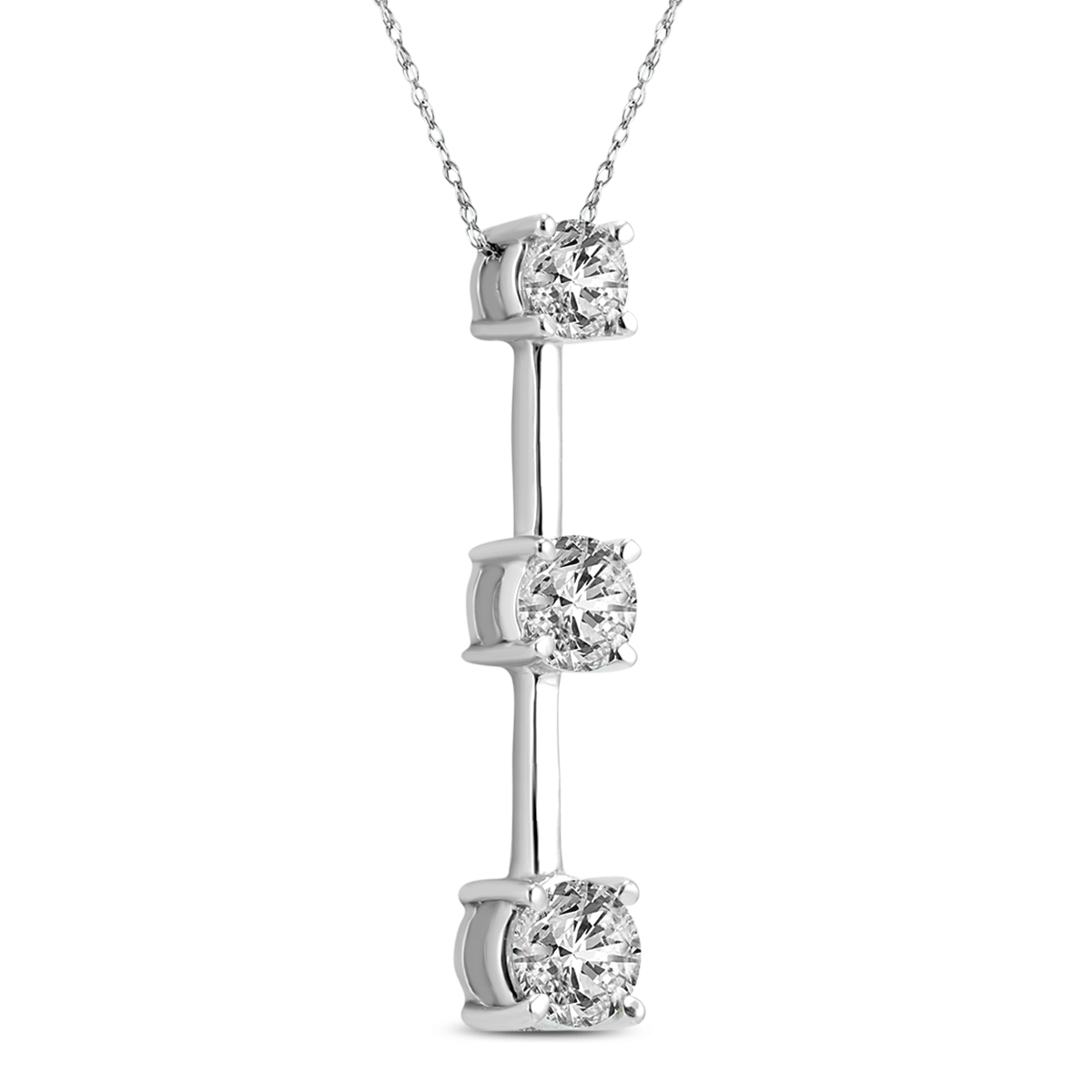 Diamond Drop Bar Pendant 